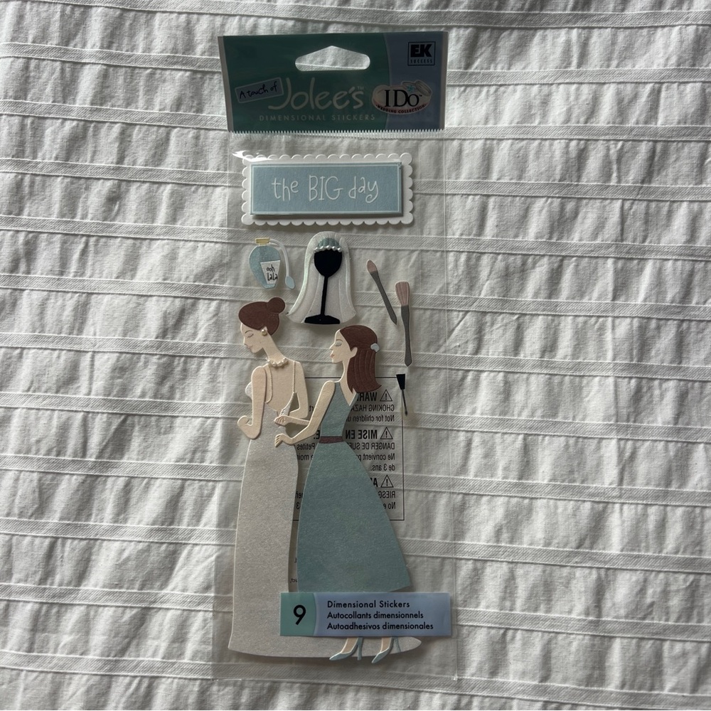 NWT Jolee's Boutique The Big Day Wedding Dimensional Sticker Set